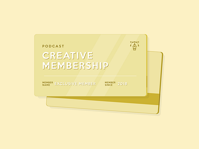 Membership Card card classy flat golden illustration illustrator membership pentool simple vector