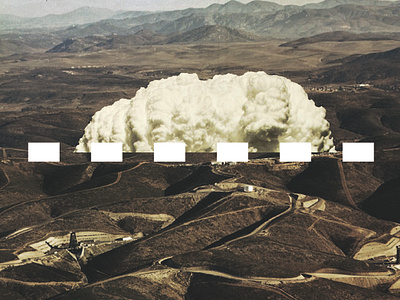 Did not happen collage country dark illustration mountains nuclear vintage