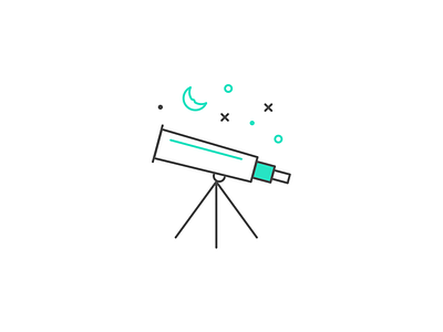 Illustration Design | Search care.com empty state icon design icon set iconography illustration search telescope