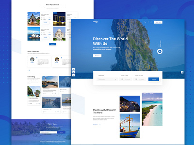 Travel Agency Landing Page agency landing page design landing page tour tourism travel travel agency landing page ui ux ux design webdesign website