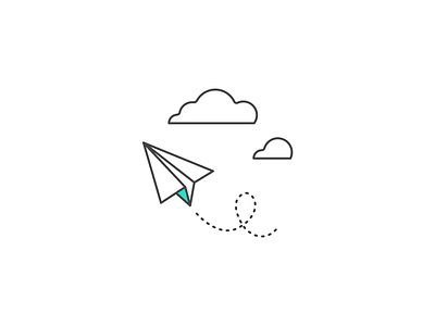 Illustration Design | Apply Empty State application care.com clouds empty state icon design icon set iconography illustration job paper airplane send message