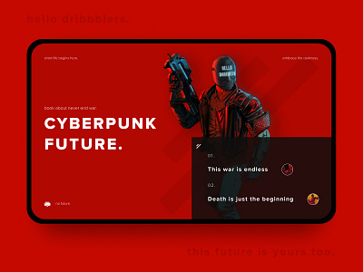 take it seriously. cyberpunk design heroscreen icon landing landing design mainpage minimal minimalism proxima red ruiner typography ui web