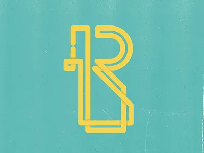 R 36daysoftype geometric logo r texture type typography