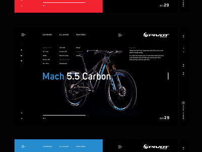 Pivot Cycles I Webstore bicycles bike cycles layout minimalist design pivot ux design webdesign webstore