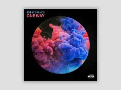 Bobby Spends - One Way | Album Cover abstract album cover artwork brand design digital digital art modern music record smoke