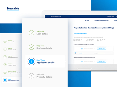 Loan Application Form business finances form redesign stepper