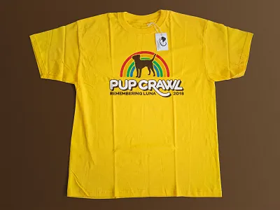 Pup Crawl T-Shirt dog rainbow tshirt