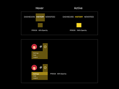 Hover Style Guide active black daily ui challenge design hover minimalist mouseover photoshop product designer sketch typography ui ui design ui design ui designer user research ux ux design ux designer web design