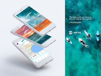 Surfing App Concept app app concept branding colour creative design graphic design icon illustrator journey layout logo photoshop simple sketch surf ui user ux