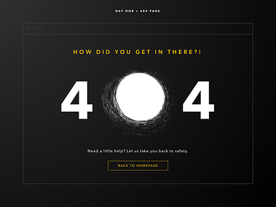 Day 008 – 404 Page daily error 404 ui