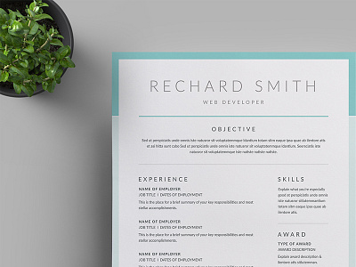 Resume/CV a4 branding business business letterhead clean corporate corporate identity cv template docx letterhead modern resume professional professional resume resume simple stationery us letter vector word word template