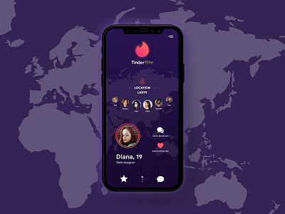 Tinder Elite 2018 app design minimal minimalism trand trend ui ux