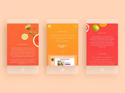 Digital Case Studies advertising blog branding case study digital food gradient marketing mobile typography ui web