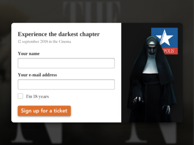 Kinepolis ticket sign up affinity affinityphoto dailyui 001 sketch