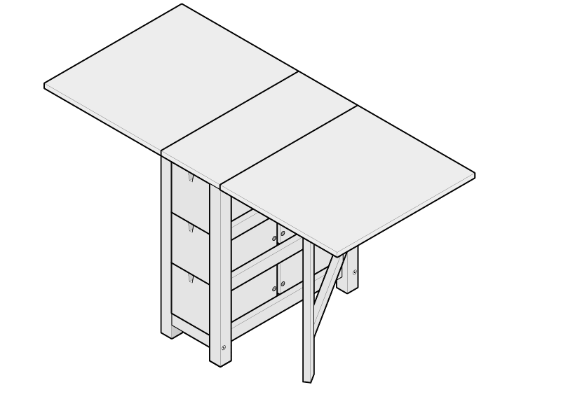 The table. (IKEA assembly manual makeover) assembly furniture ikea isometric manual motiongraphics vectorgraphics wood