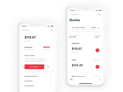 Jerry App - Quotes V2 android app application clean dashboard design interface ios mobile ui ux web
