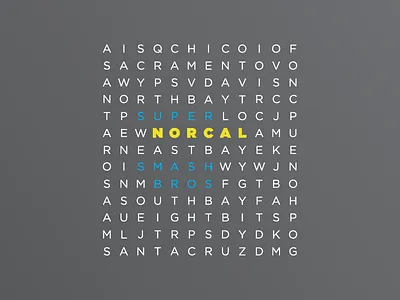 Smash 4 NorCal Word Search minimal norcal search ssb word