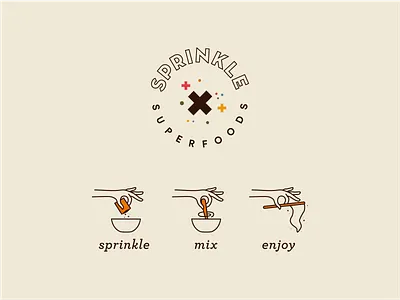 Sprinkle Superfoods Pt. 2 branding design flat hand icon illustration logo packaging spices sprinkle superfoods