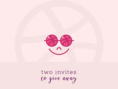 Two Dribbble Invites dribbble dribbbleinvite illustration invite vector