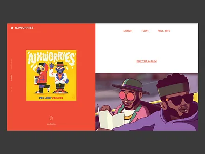 Album Release Web Concept album release comp music nxworries robin velghe user interface ux design web concept web design