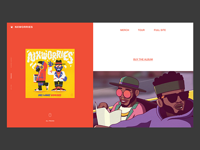 Album Release Web Concept album release comp music nxworries robin velghe user interface ux design web concept web design