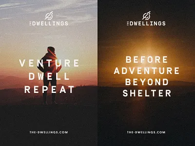 The Dwellings Brand advertisement bird desert hotel poster quail sun tiny homes utah zion