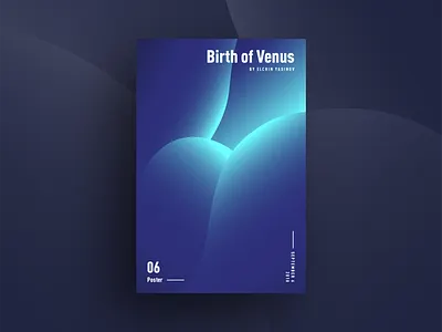 Birth of Venus art artist background blue bluegradient design gradient graphic illustration poster posterdesign typography vector