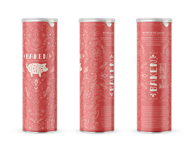 Baken Packaging Design bacon bacon can baken can design dutch dutch art dutch heritage folk art function graphic design jjeffersonian package design packaging packaging design pig pork product design repackaging roll of bacon