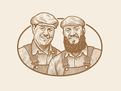 Engraved Style Portraits engraved illustration portrait woodcut