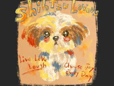 Shih Tzu graffiti animal character character design dog illustration pet puppy