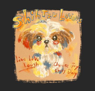 Shih Tzu graffiti animal character character design dog illustration pet puppy