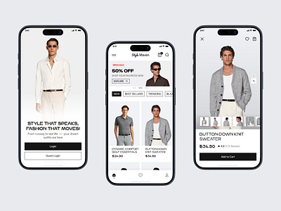 Fashion E-commerce Mobile App UI 🛍️ digital store ecommerce ui elegant ui fashion app fashion store interactive design luxury fashion minimalist design mobile app design mobile ui modern ui online shopping product showcase retail ux shopping app smooth checkout ui design ui inspiration user experience ux design