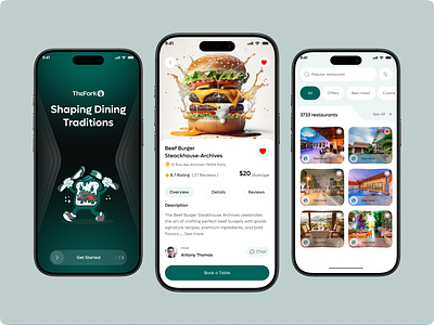 Restaurant Booking Mobile App - The Fork 🍽️ app design app interfaces best app design booking app creative mobile app food delivery app food restaurant mobile app mobile app design mobile app ui mobile design mobile website product design restaurant app restaurant dashboard restaurant landing page restaurant reservation restaurant website table reservation uiux