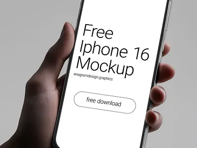 iPhone 16 Free mockup anagramdesign apple figma free free mockup free template freebie freebies iphone iphone 16 mockup photoshop psd smartphone ui