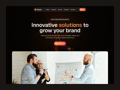 Oasis Agency Website agency agency website business company website creative agency design digital agency digital marketing agency homepage landing page marketing website minimalist website modern website service ui ux web design website