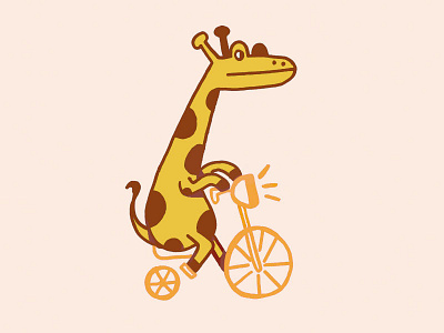 cycling giraffe animal animals bycicle cartoon character design children illustration giraffe illustration jirafa jungle vector animals vintage