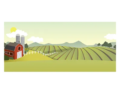 Farmaid - an illustration adobe agriculture cute digital art drawing farmaid farmland graphic design brand illustration illustrator landscape marketing marketing collateral usa vector