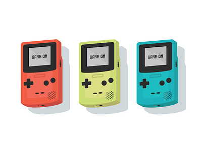 Game On design gameboy graphic design illustration vector
