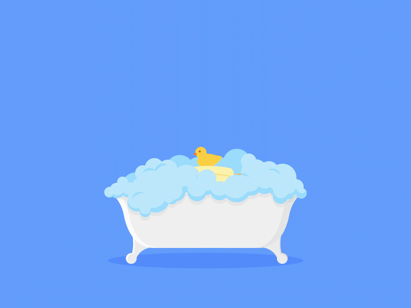 shower time dog illustration motion animation shower