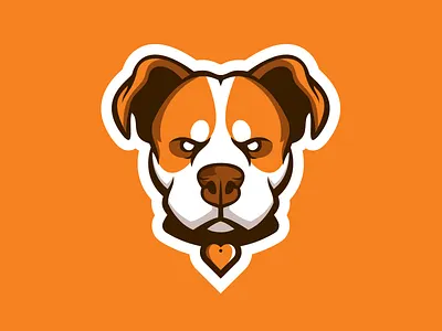 Dogs Are Lovers brown esports gaming illustration logo mascot orange video game