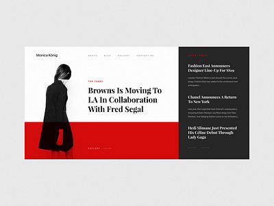 Monica König Blog blog design fashion grid ui website
