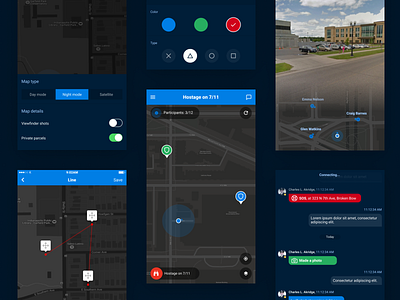 Mission – Mobile application app augmented reality colaboration map map builder mobile navigation project team tracker tracking ui ux