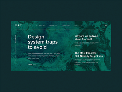 X.Z.Y blog design emerald grid news ui website