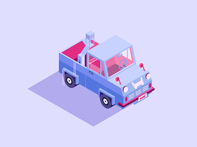 Purple car illustration