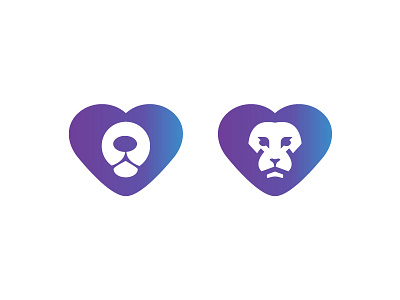 Animal Love animal bear brand brandhalos forest game heart icon identity illustration lion logo love mark palattecorner sumesh wild