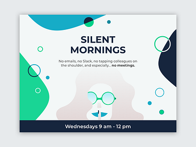 Office Announcement announcement girl illustration illustration quiet silence ui