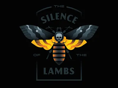 The Silence of the Lambs cannibal goran goranfactory hannibal illustration lamb lecter marco romano moth silence skull