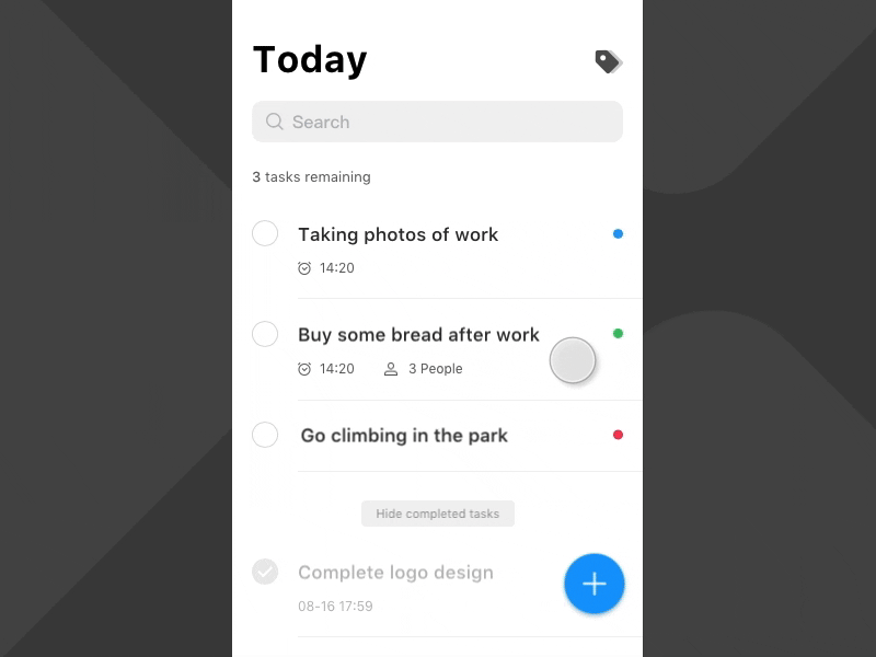 To-do animation animation flinto ui ux 交互设计