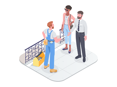 Conversation affinity character illustration isometric rboy rocketboy work