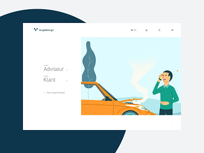 Voogd & Voogd - Corporate website branding corporate design insurance ui